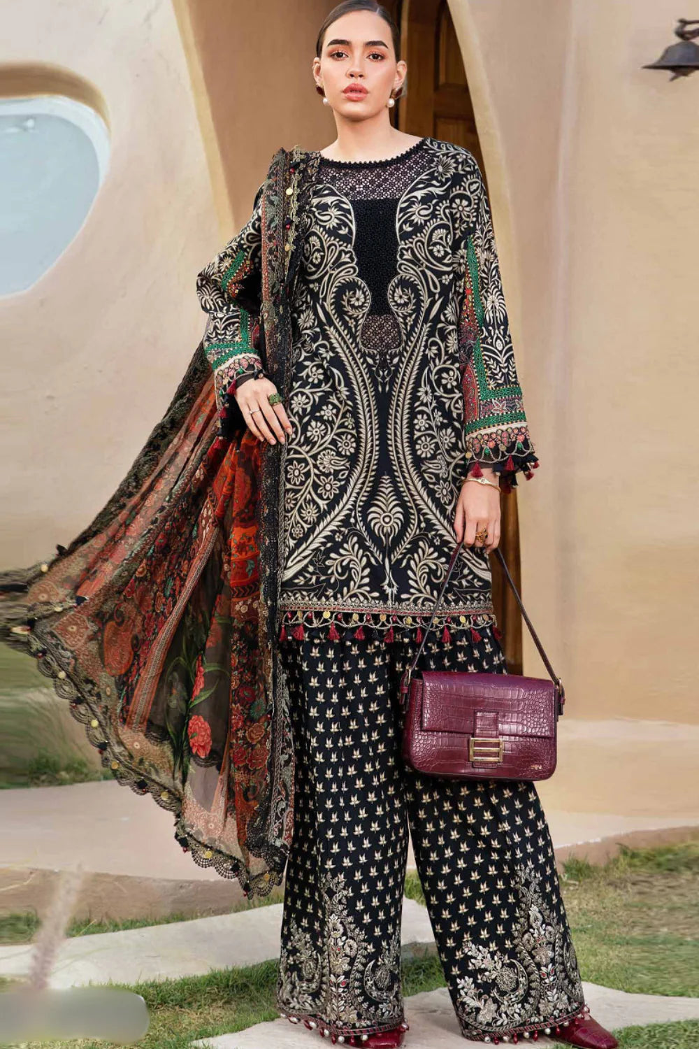 3 Piece Ready to Wear/Unstitched Embroidered Lawn Suit